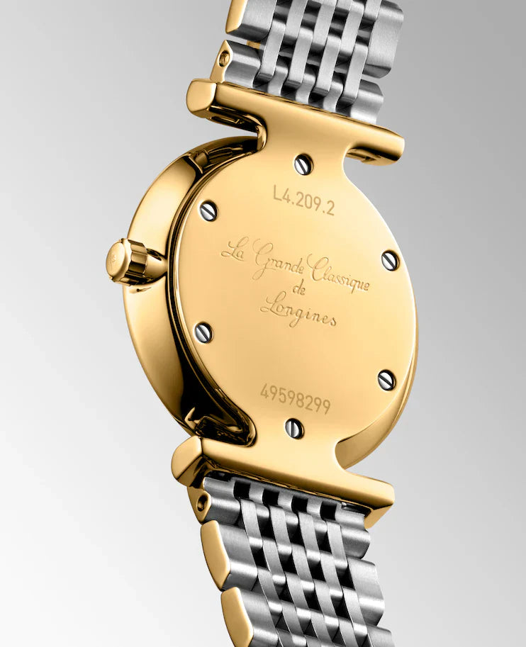 LONGINES La Grande Classique de Longines (24 mm) cadran blanc / bracelet en acier inoxydable bicolore