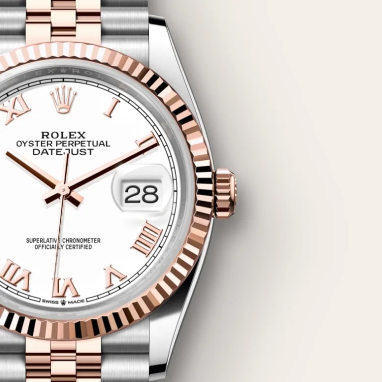 Montre Rolex Datejust
Oyster, 36 mm, acier Oystersteel et or Everose