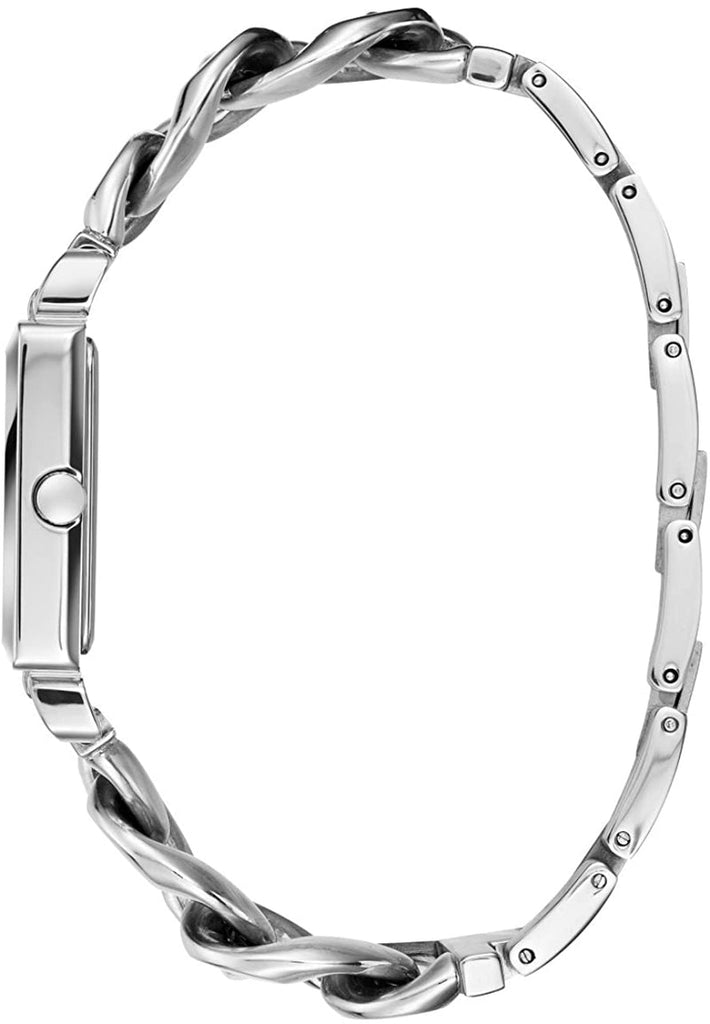 Women's Guess Vanity Watch with Silver Dial and Silver-Tone Stainless Steel Bracelet - W1029L1