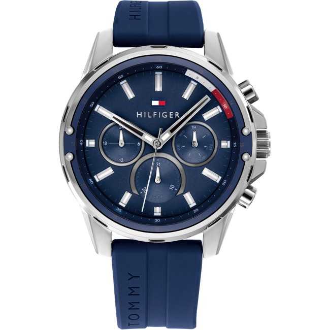 Montre homme TMY Hilfiger bracelet silicone bleu 1791791