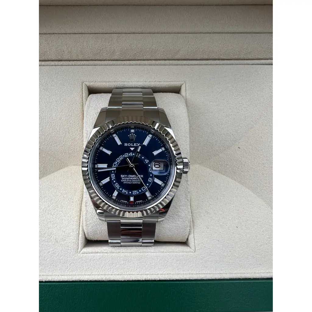 Montre Rlx 42 Sky-Dweller Acier Bleu