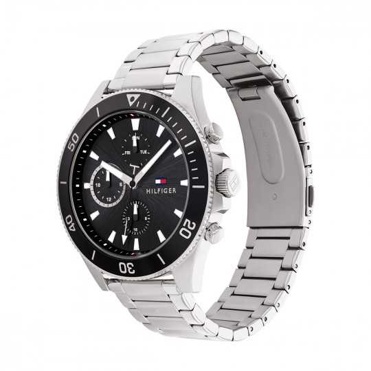 Montre homme Tommy Hilfiger argentée et noire
