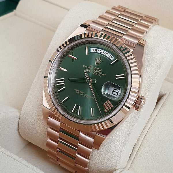Montre Rlx DayDate 40 Or Rose Olive Pour Homme