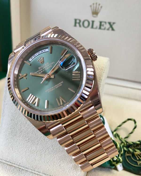 Montre Rlx DayDate 40 Or Rose Olive Pour Homme