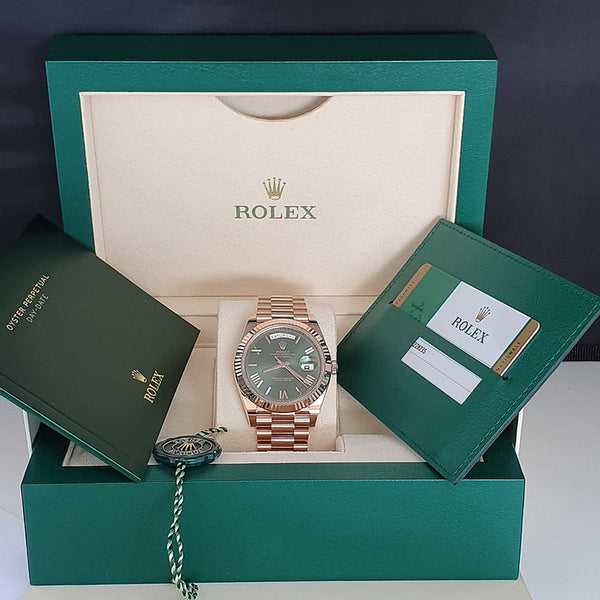 Montre Rlx DayDate 40 Or Rose Olive Pour Homme