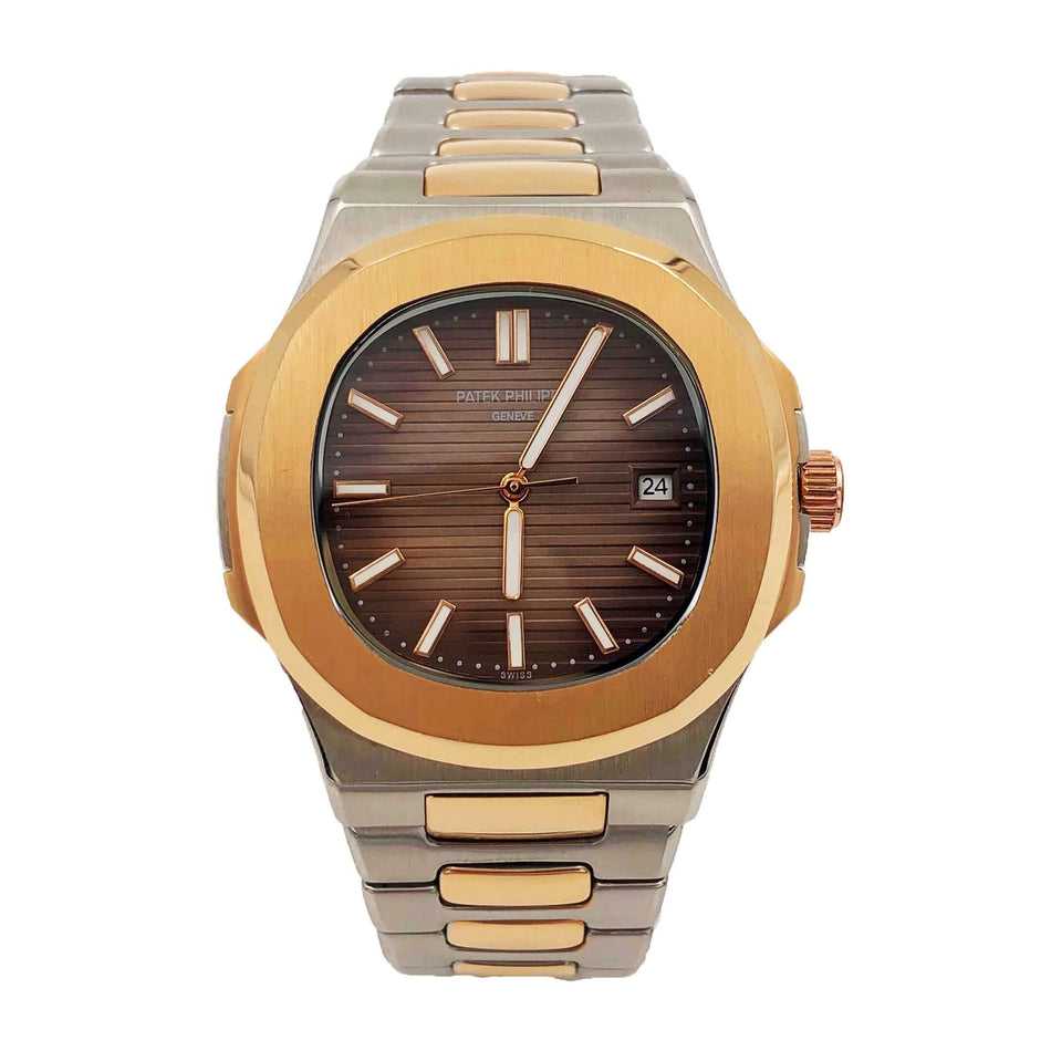 Patek Philippe A384EAP Or rose Cadran argent marron