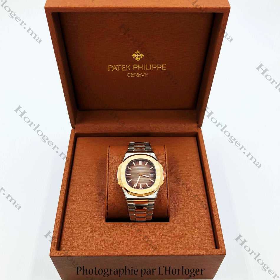 Patek Philippe A384EAP Or rose Cadran argent marron