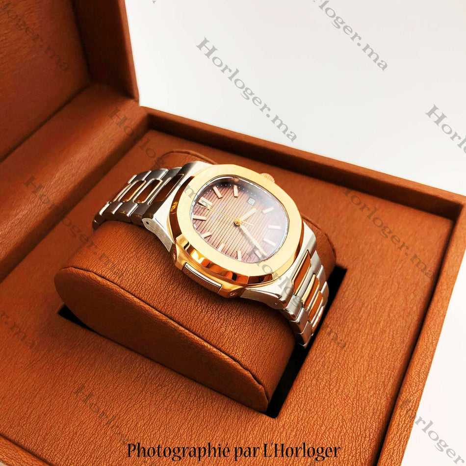 Patek Philippe A384EAP Or rose Cadran argent marron