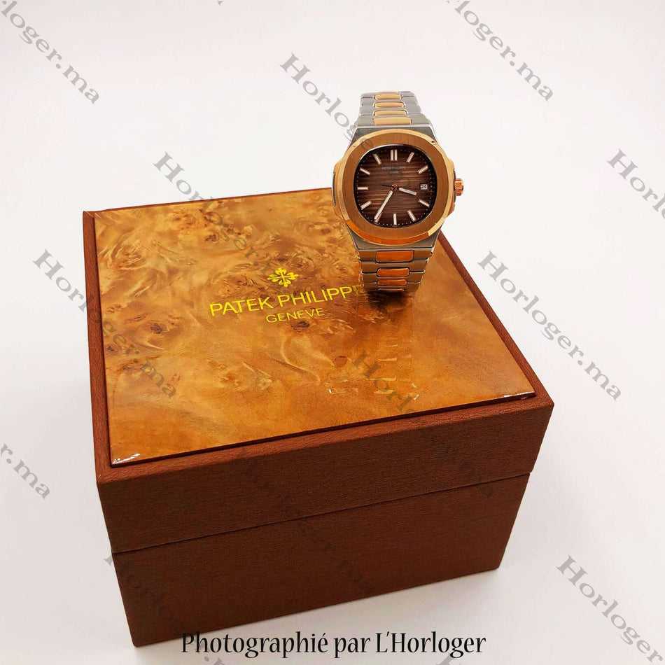 Patek Philippe A384EAP Or rose Cadran argent marron