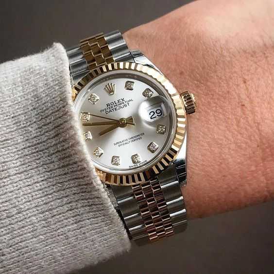 Datejust deux tons cadran argenté