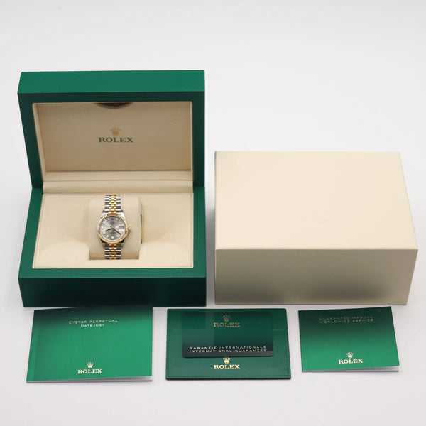 Datejust deux tons cadran argenté