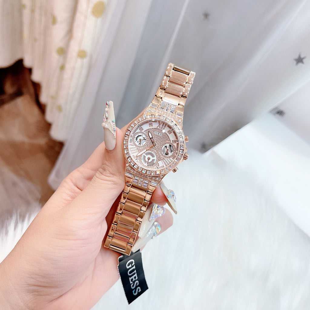 Guess Moonlight Montre multifonction à strass