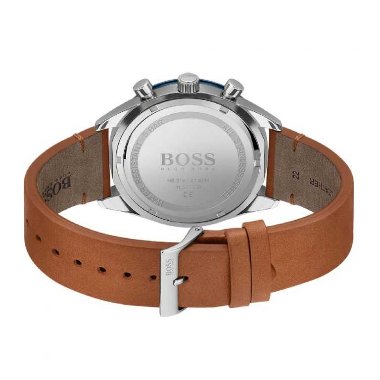 Hugo Boss Santiago pour homme en cuir tabac
