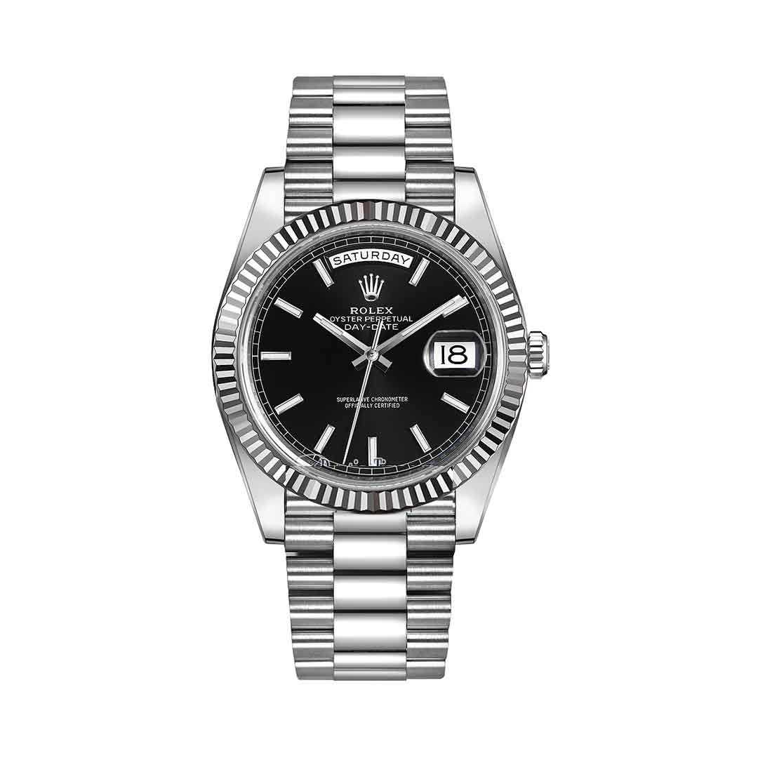Rolex Day-Date argent noir