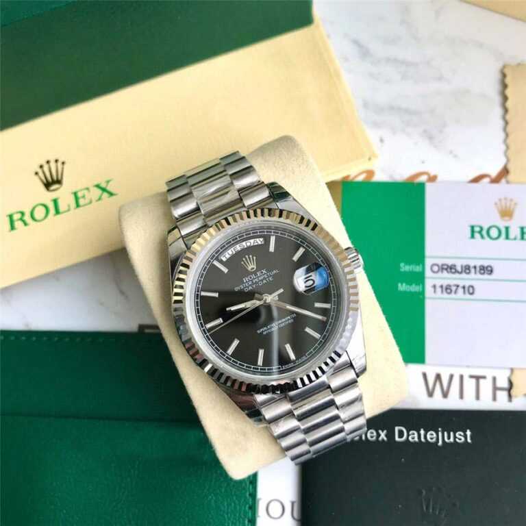 Rolex Day-Date argent noir