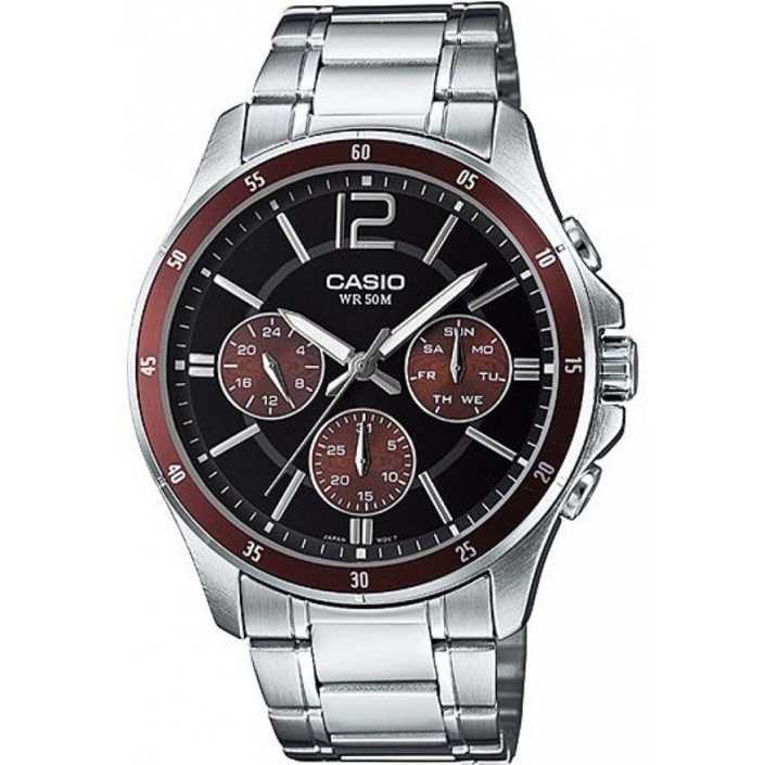 Montre C@SIO pour homme - Bracelet en acier inoxydable gris