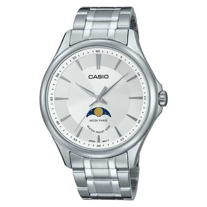 Montre C@sio Phase de Lune pour homme avec cadran blanc