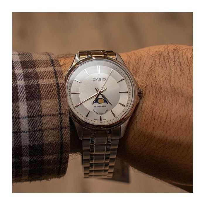 Montre C@sio Phase de Lune pour homme avec cadran blanc
