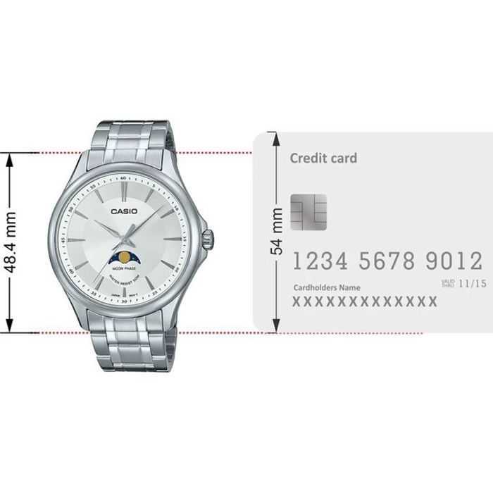 Montre C@sio Phase de Lune pour homme avec cadran blanc