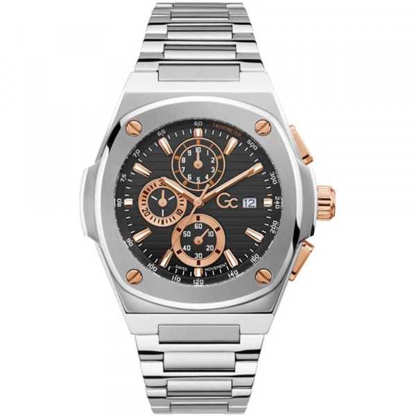 GC Coussin Shape Watch in Silver-Tone Steel