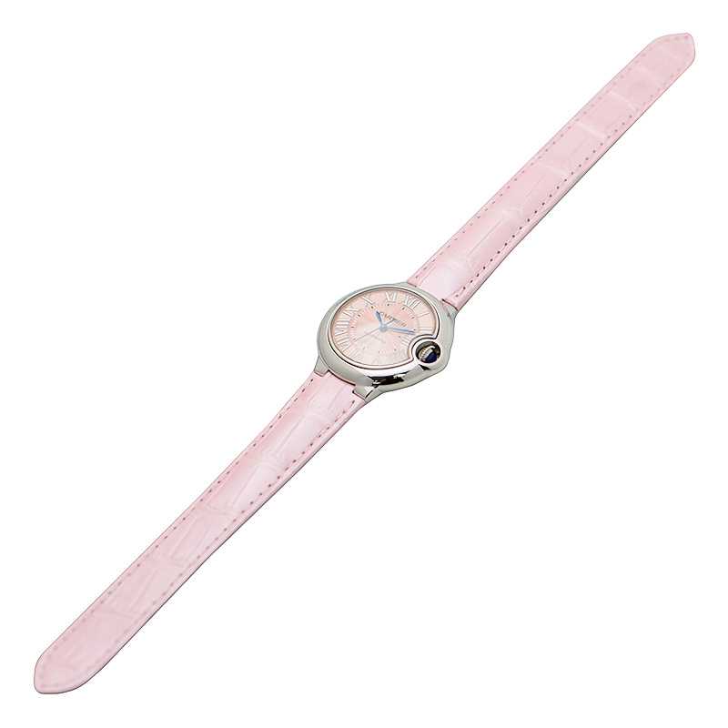Montre Cartier Ballon Bleu en Cuir Rose pour Femme WSBB0002