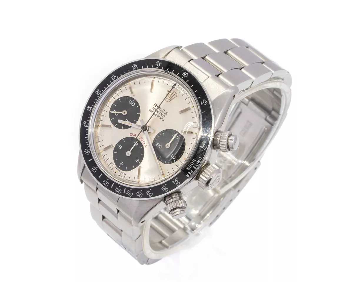 Montre RLX Daytona 6263 vintage à remontage manuel grande taille en acier inoxydable, cadran rouge