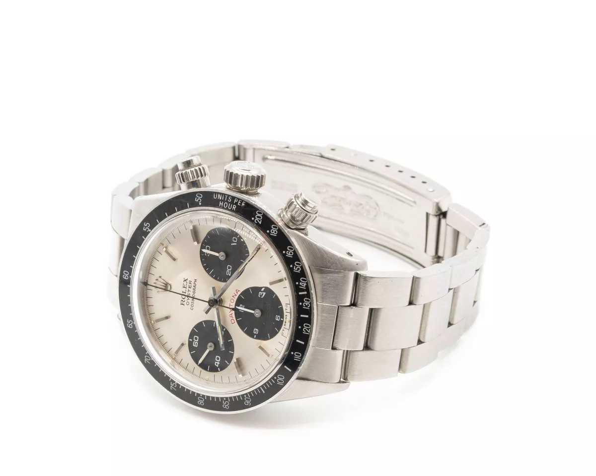 Montre RLX Daytona 6263 vintage à remontage manuel grande taille en acier inoxydable, cadran rouge