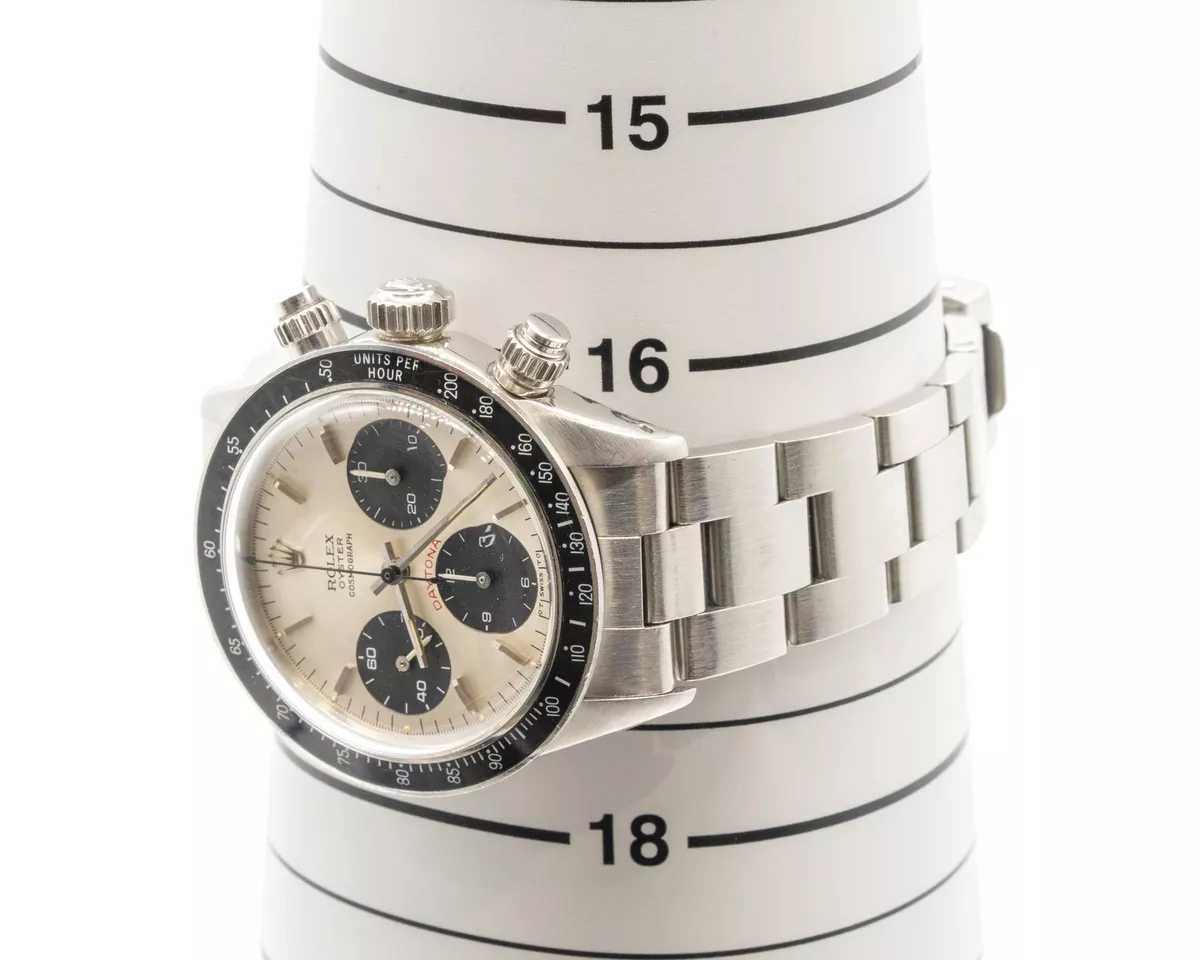 Montre RLX Daytona 6263 vintage à remontage manuel grande taille en acier inoxydable, cadran rouge