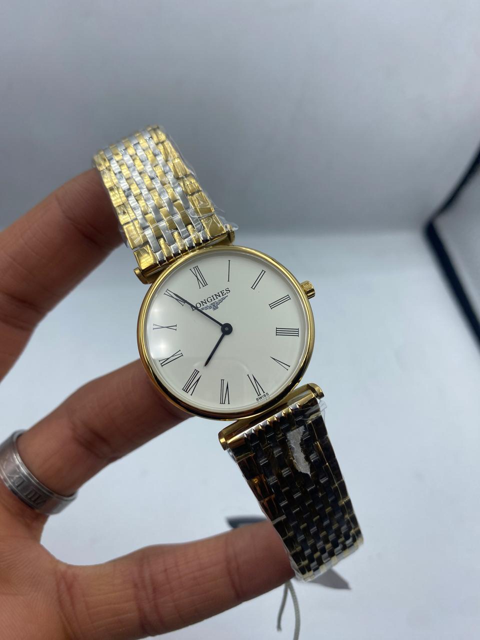 LONGINES La Grande Classique de Longines (24 mm) cadran blanc / bracelet en acier inoxydable bicolore