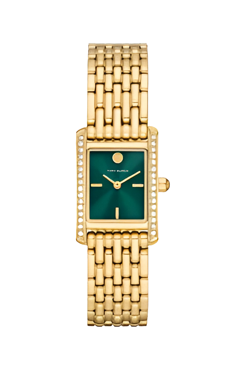 Tory Burch
Mini-montre Eleanor en acier inoxydable et quartz, 19 x 28 mm
