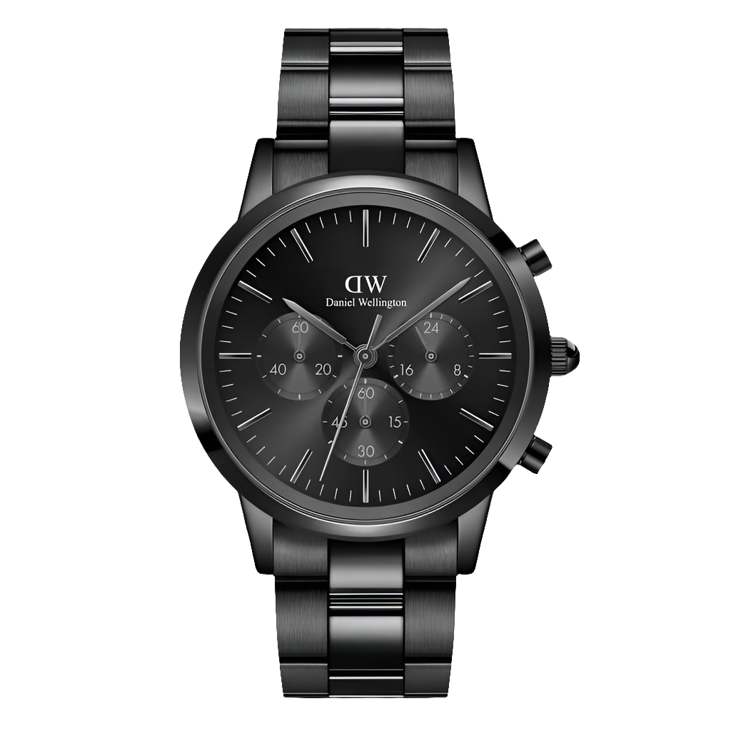 D@niel Wellington Iconic Homme Cadran Rond Gris Graphite