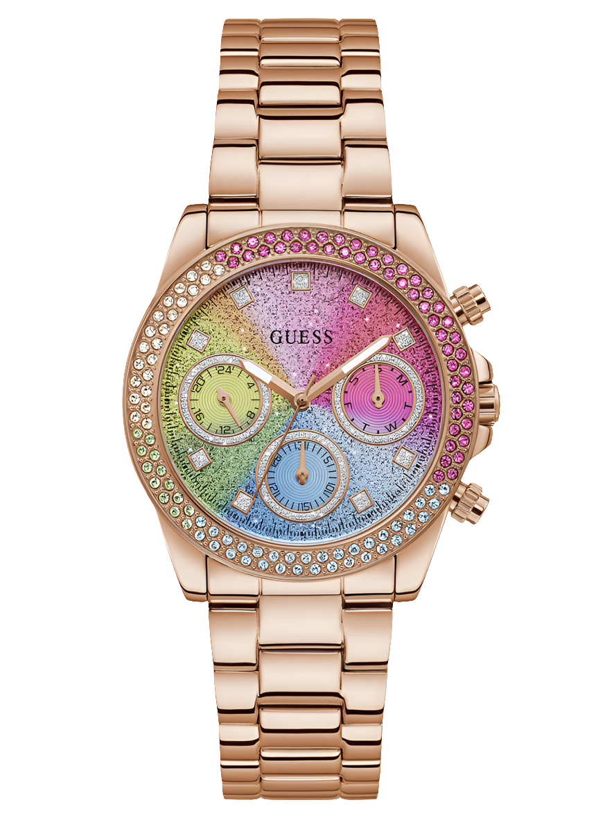 Montre Guess pour femme Sol, ton or rose