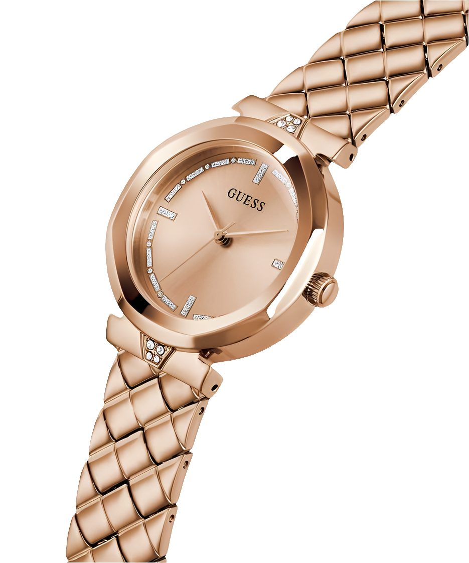 GUESS Ladies Rose Gold Tone Analog Watch