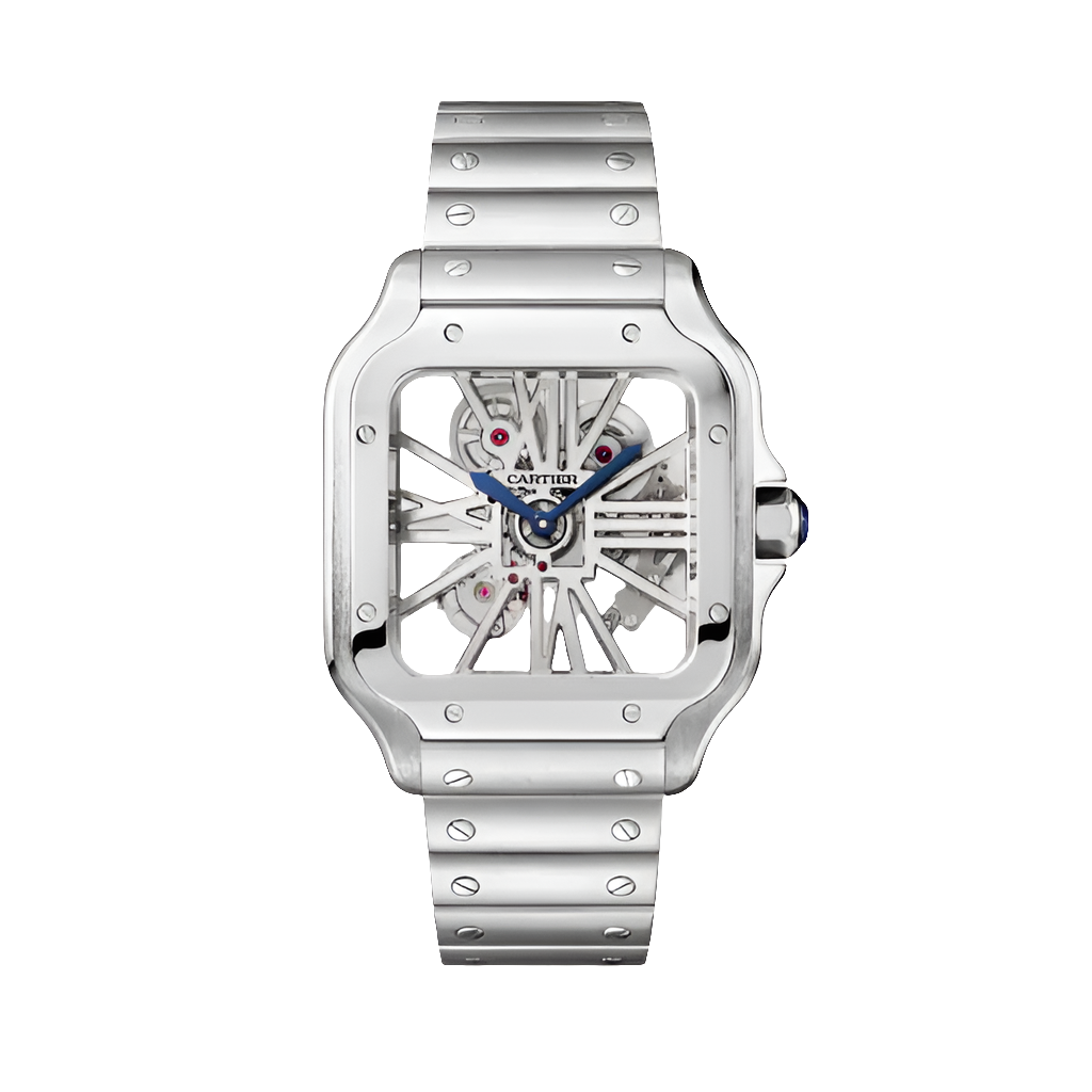 Montre homme Cartier Santos squelette WHSA0015 et papiers