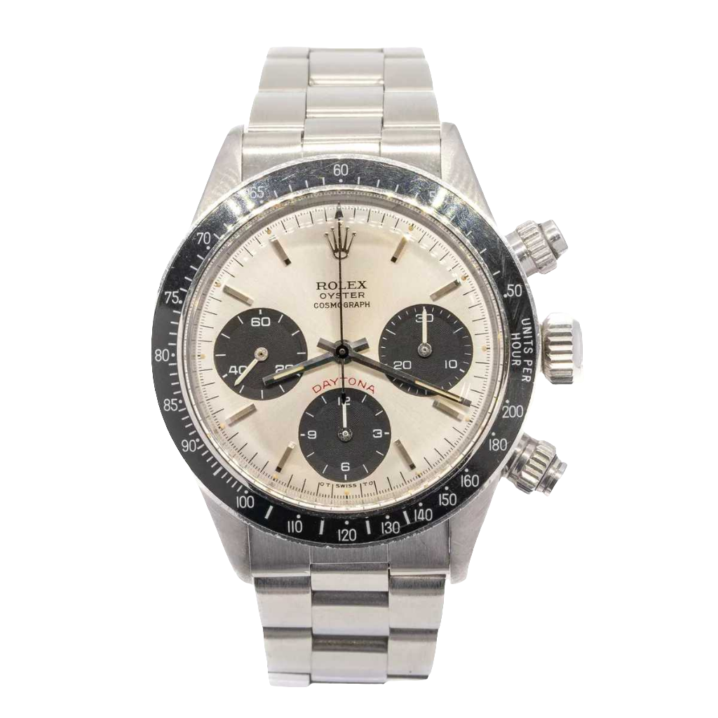Montre RLX Daytona 6263 vintage à remontage manuel grande taille en acier inoxydable, cadran rouge