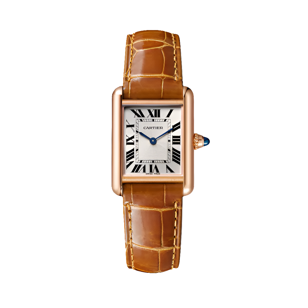 Montre Tank Louis Cartier
Petit modèle, mouvement mécanique à remontage manuel, or rose