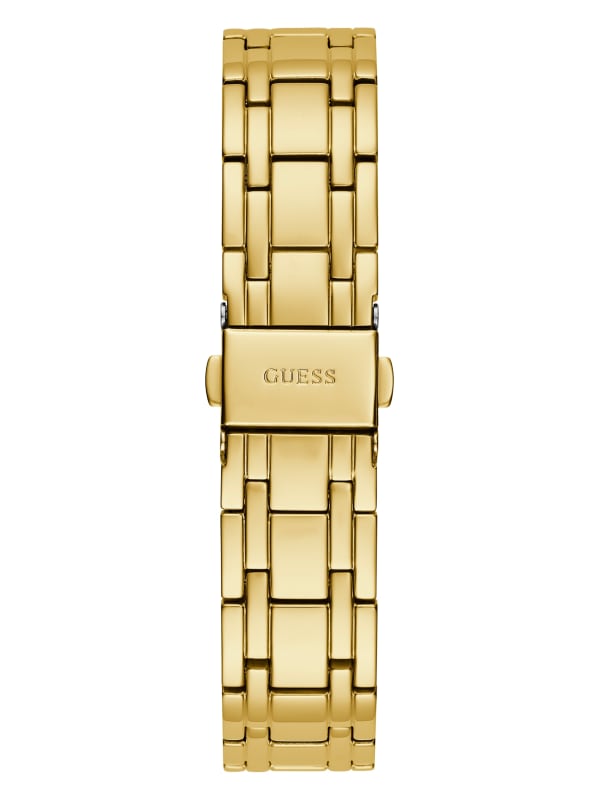Guess Montre multifonctionnelle dorée découpée
