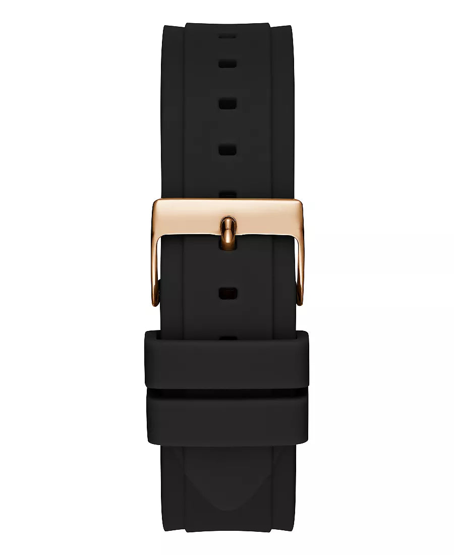 Montre Guess multifonction en silicone noir 39mm