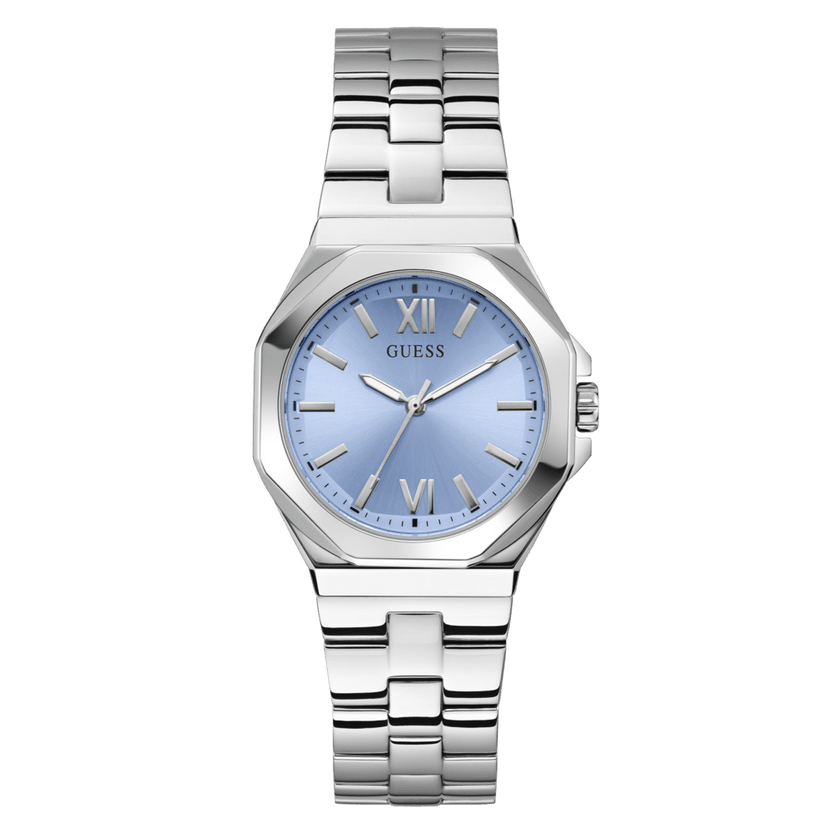 Montre analogique Guess pour femme, ton argent, GW0873L1