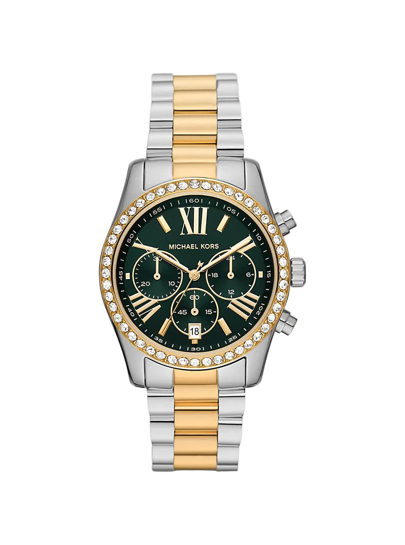Montre surdimensionnée Lexington Pavé bicolore Michael Kors