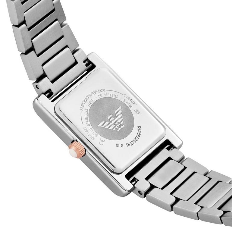 Montre Femme Emporio Armani en Acier Inoxydable et Cristaux Rose Doré, 32 mm