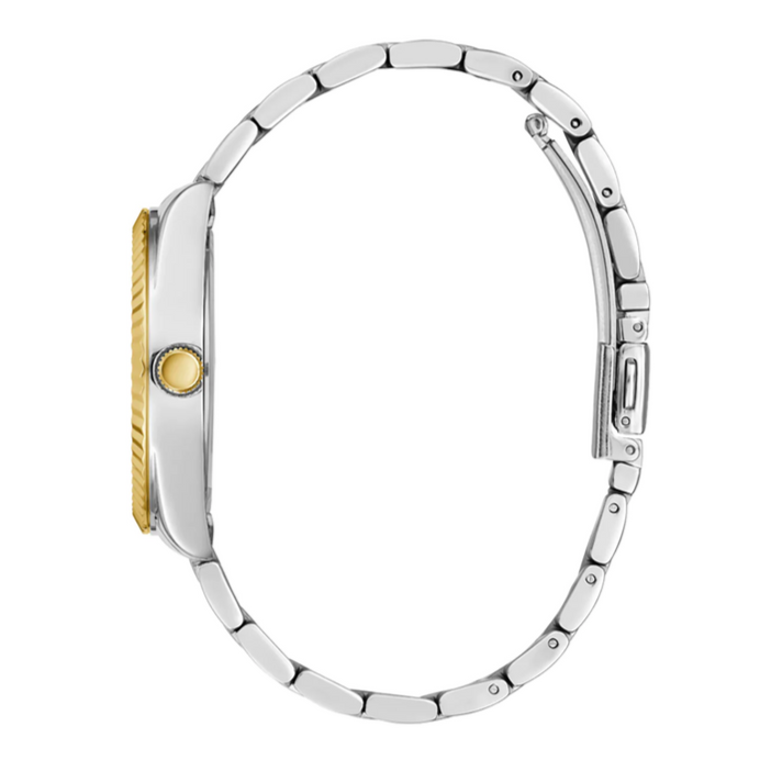 Montre Guess Luna à quartz pour femme, cadran vert et bracelet en acier bicolore - GW0308L5