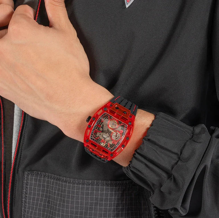 Montre chronographe Guess rouge
