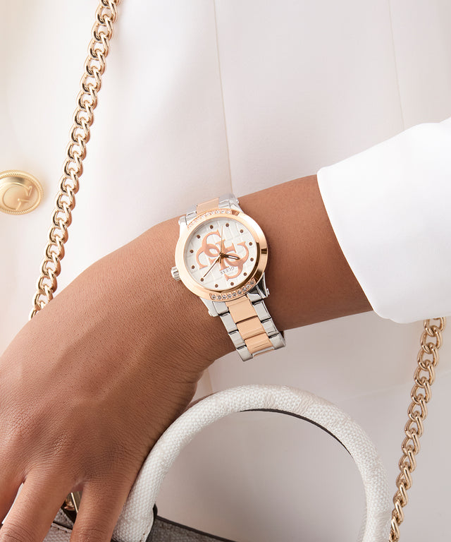 Montre analogique GUESS pour femme bicolore 36 mm