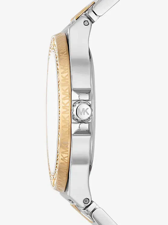 Montre Michael Kors Lennox pavée bicolore avec logo