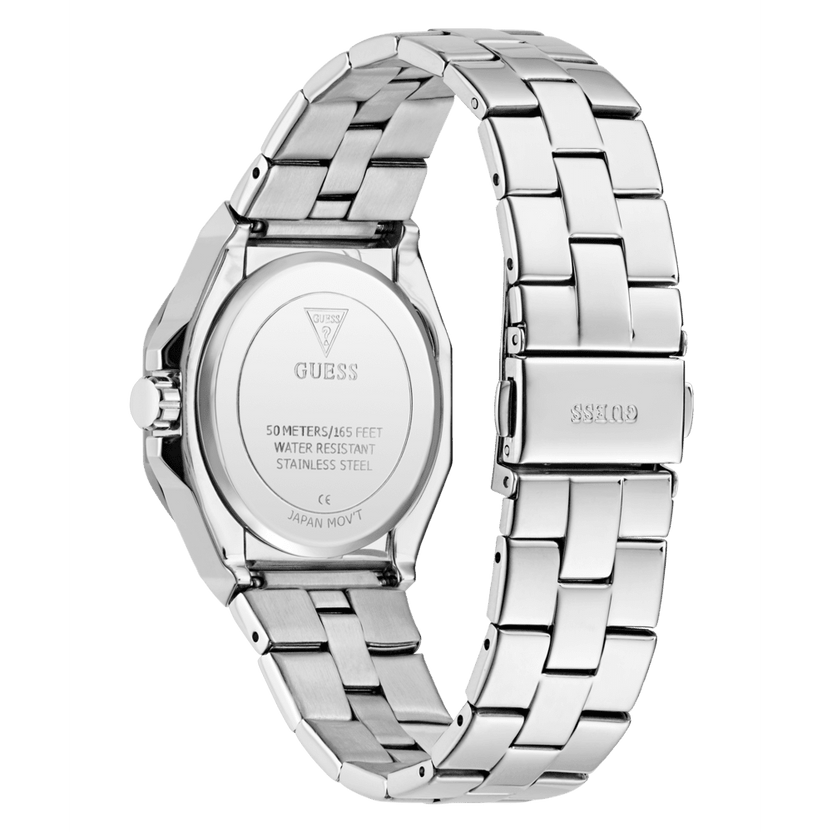 Montre analogique Guess pour femme, ton argent, GW0873L1