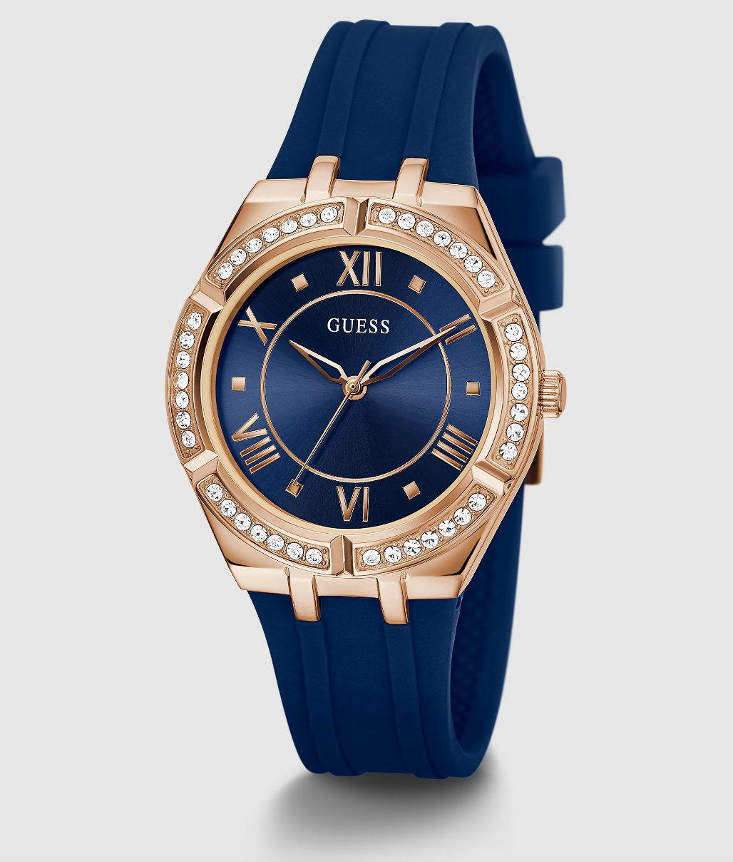 Montre analogique Guess en silicone bleu
