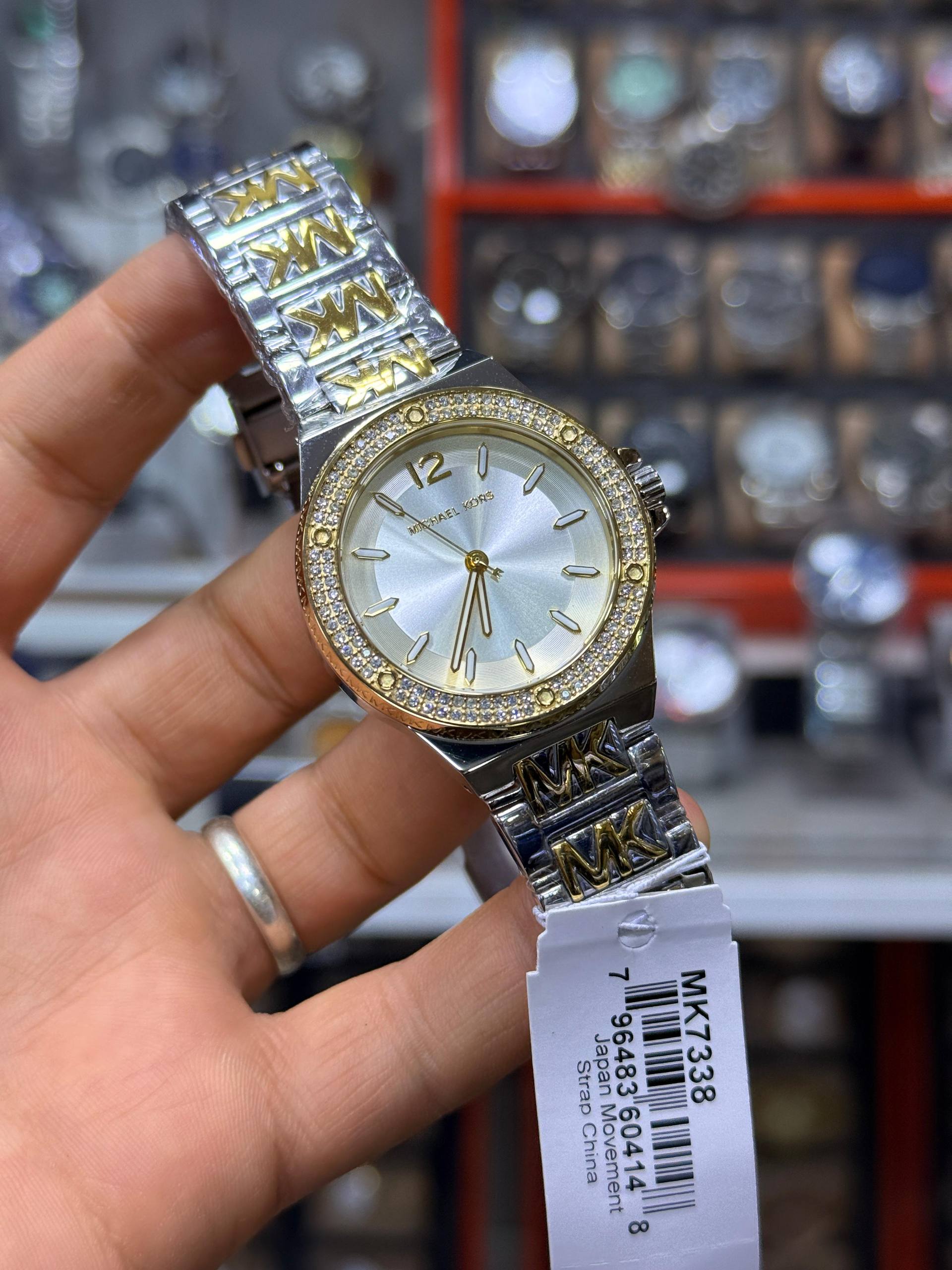 Montre MK Lennox à logo bicolore et pavé