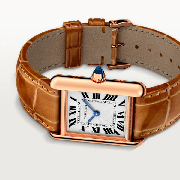 Montre Tank Louis Cartier
Petit modèle, mouvement mécanique à remontage manuel, or rose