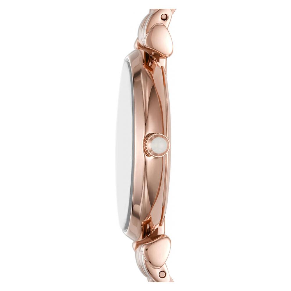 Montre Emporio Armani AR11385 en acier inoxydable rose doré à deux aiguilles